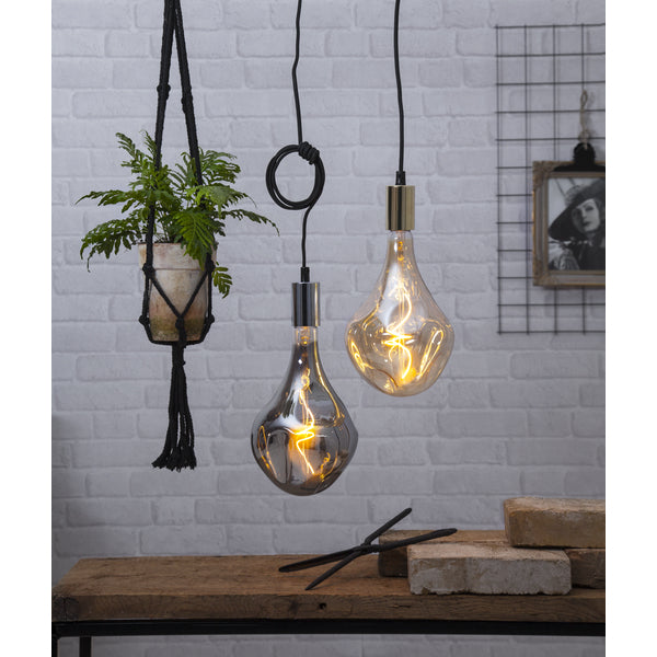 Star Trading Leuchtmittel E27 A165 – Warmweiss 2000 K, 220 lm, 3,8 W, dimmbar – IP44 – 1 Stk. – Gold, Glas