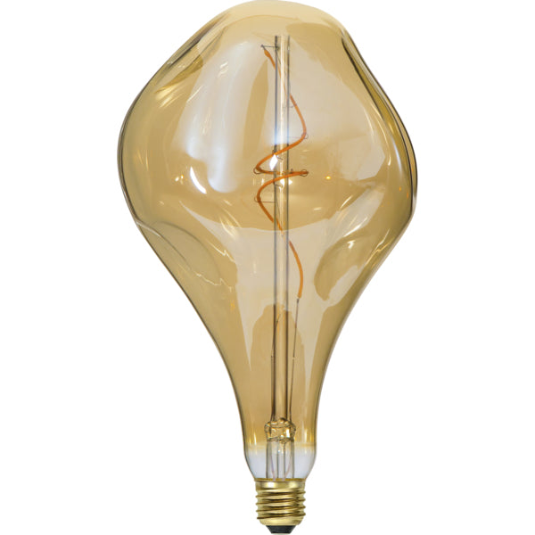 Star Trading Leuchtmittel E27 A165 – Warmweiss 2000 K, 220 lm, 3,8 W, dimmbar – IP44 – 1 Stk. – Gold, Glas