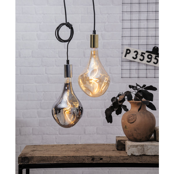 Star Trading Leuchtmittel E27 A165 – Warmweiss 2000 K, 220 lm, 3,8 W, dimmbar – IP44 – 1 Stk. – Gold, Glas