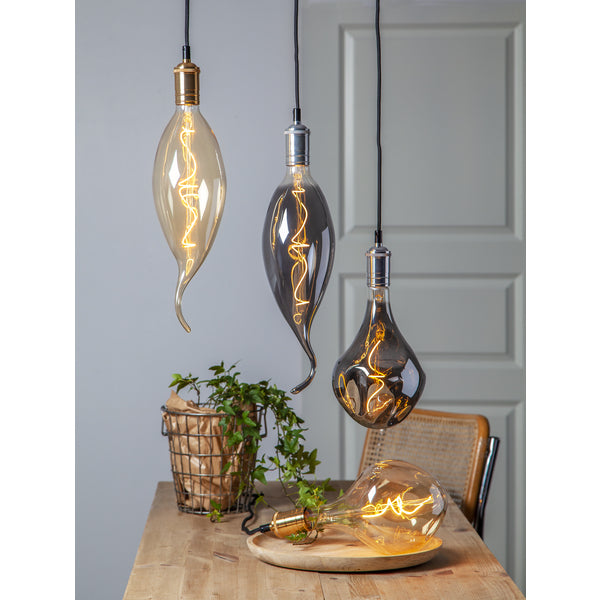 Star Trading Leuchtmittel E27 A165 – Warmweiss 2000 K, 220 lm, 3,8 W, dimmbar – IP44 – 1 Stk. – Gold, Glas