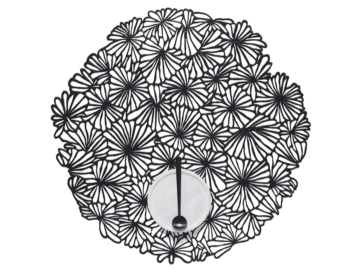 Chilewich Tischset – rund, Vinyl, Blumenmotiv, Ø38,7 cm