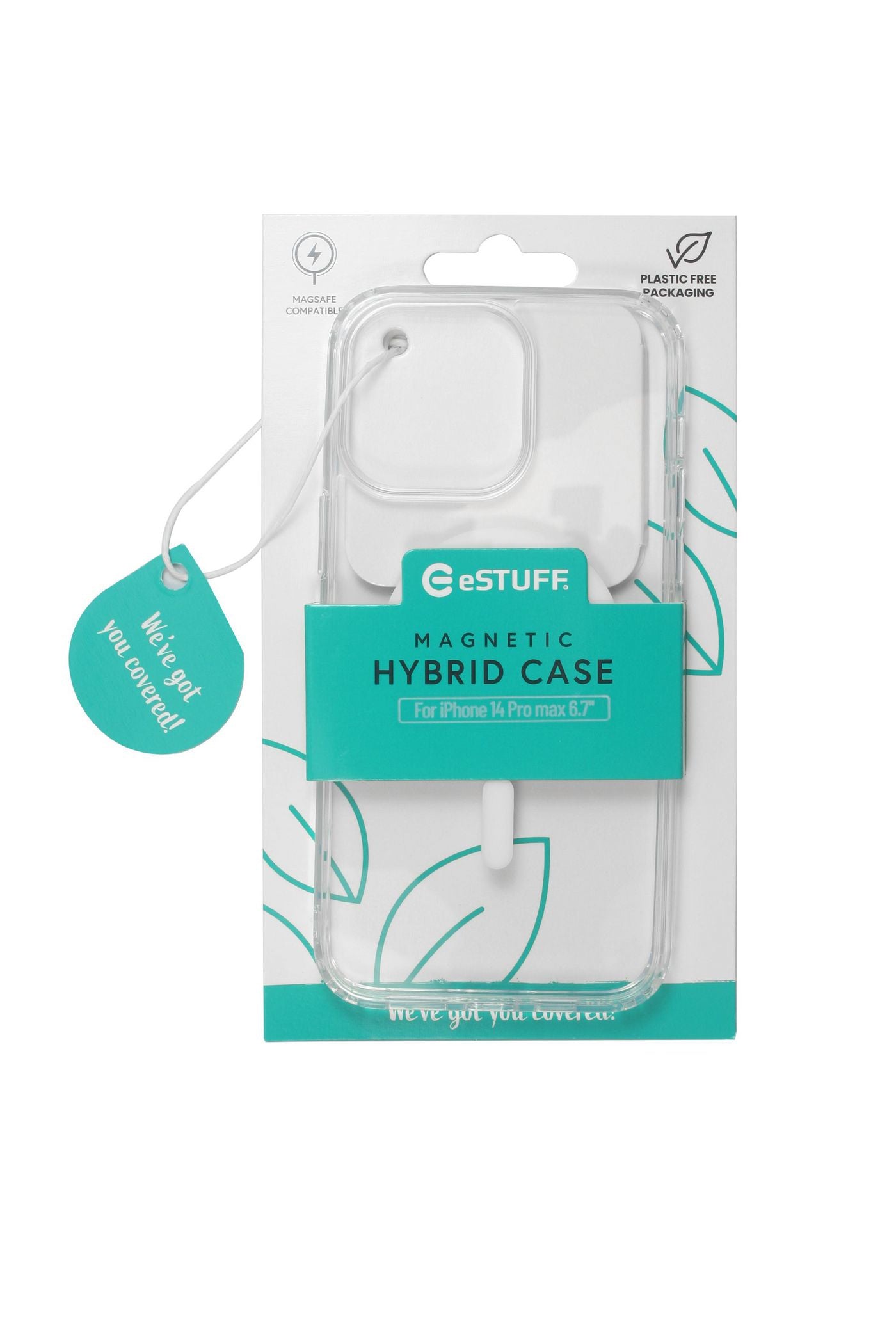 eSTUFF BERLIN Backcover – für Apple iPhone 14 Pro Max, MagSafe, TPU, Transparent
