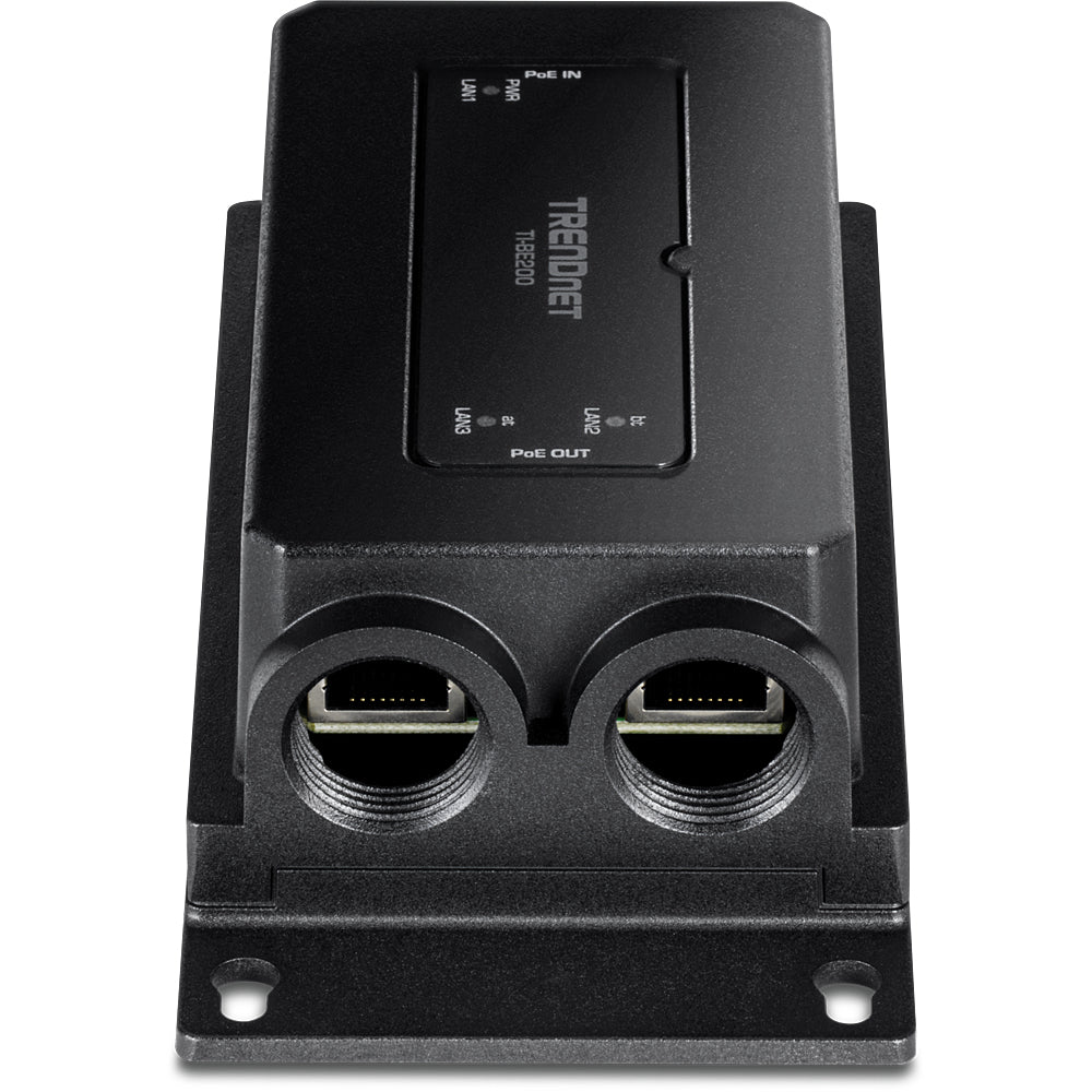 TRENDnet TI-BE200 – PoE-Extender Outdoor (IP67) – 3× RJ-45 1G (1× PoE++, 2× PoE+), PoE-Budget 60 W