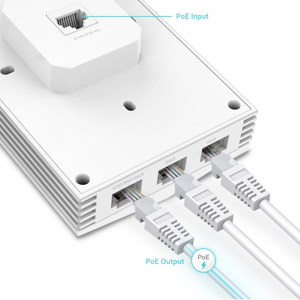 TP-Link AP7650 – Access Point – Wi‑Fi 6 (2,4/5 GHz), 3,0 Gbit/s, GbE, PoE, Wand/Decke