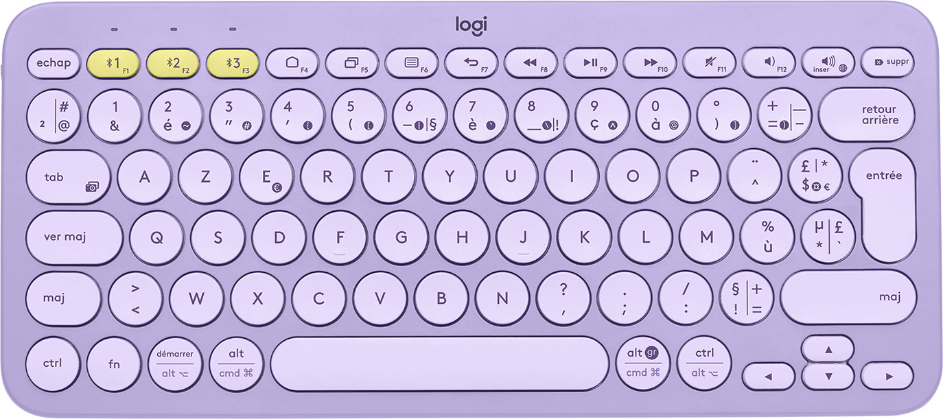 Logitech K380 – Mini Tastatur – Bluetooth – AZERTY (FR) – Lavendel