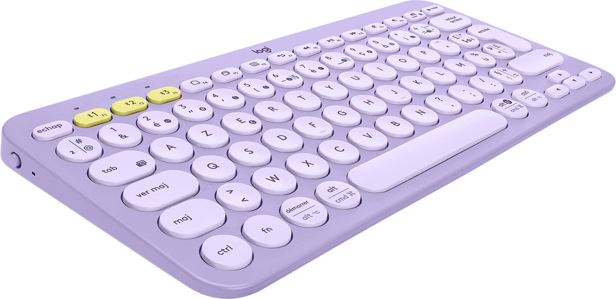 Logitech K380 – Mini Tastatur – Bluetooth – AZERTY (FR) – Lavendel