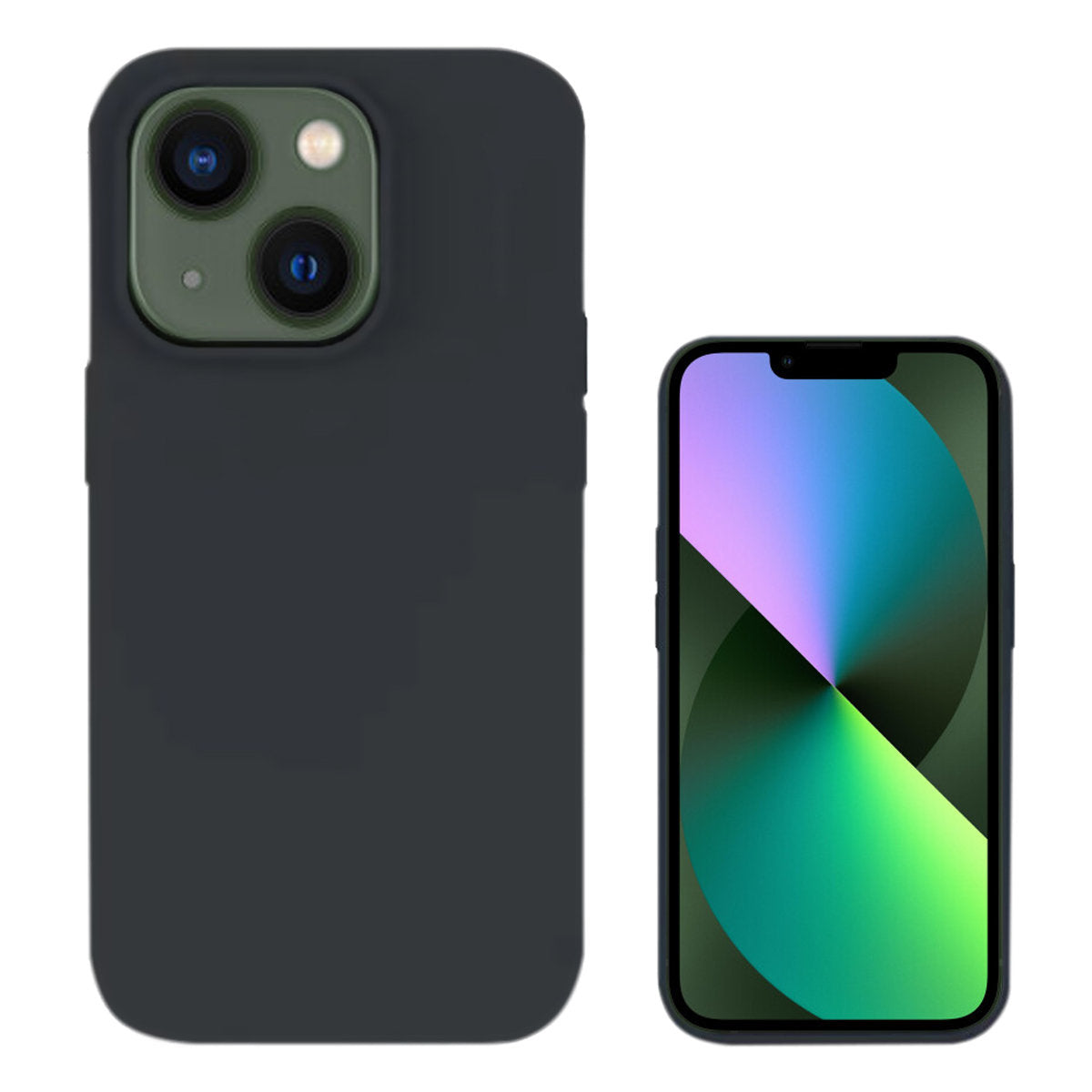 4smarts Backcover – für Apple iPhone 14, Mikrofaser+Silikon, Schwarz