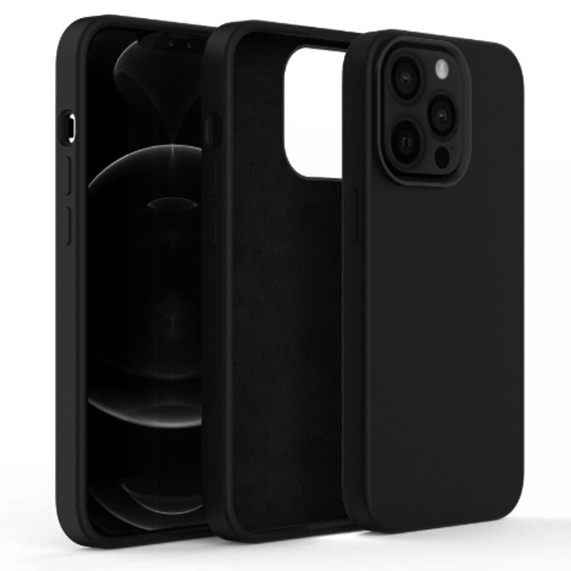 4smarts Backcover – für Apple iPhone 14, Mikrofaser+Silikon, Schwarz