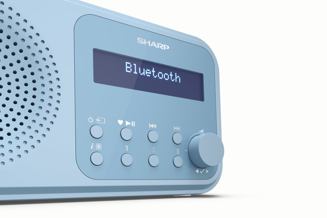 Sharp DR-P420 – DAB-/Internetradio – Portabel – DAB+, UKW, Bluetooth, 16 h – Blau
