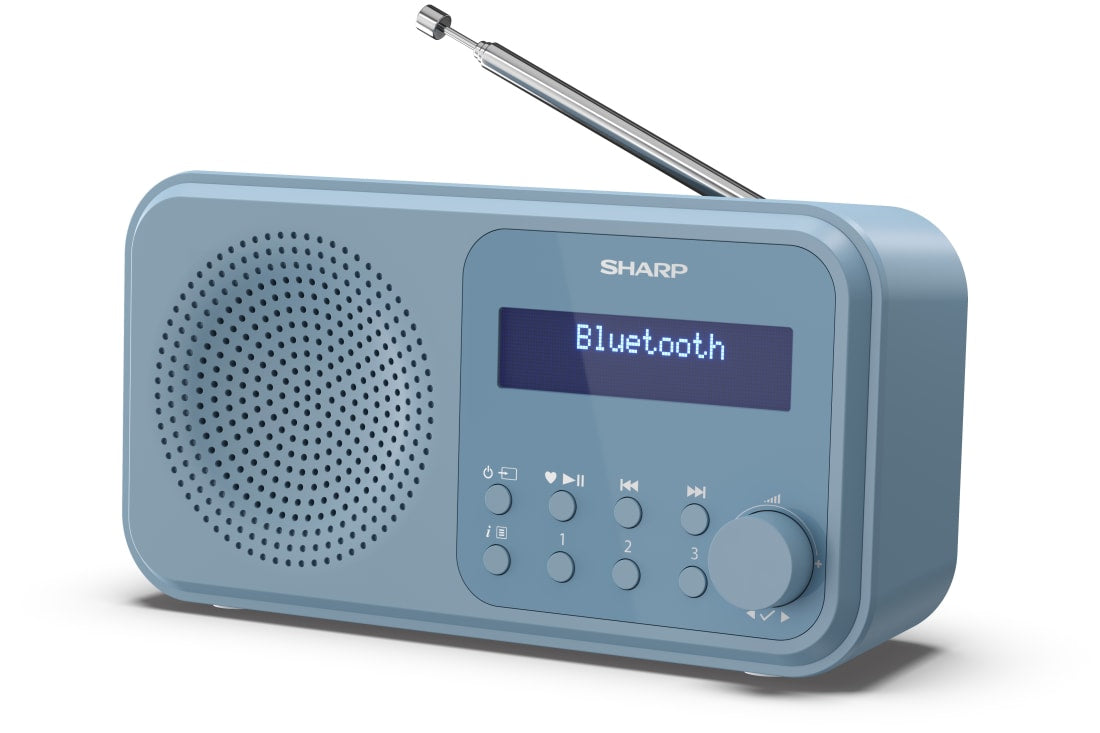 Sharp DR-P420 – DAB-/Internetradio – Portabel – DAB+, UKW, Bluetooth, 16 h – Blau