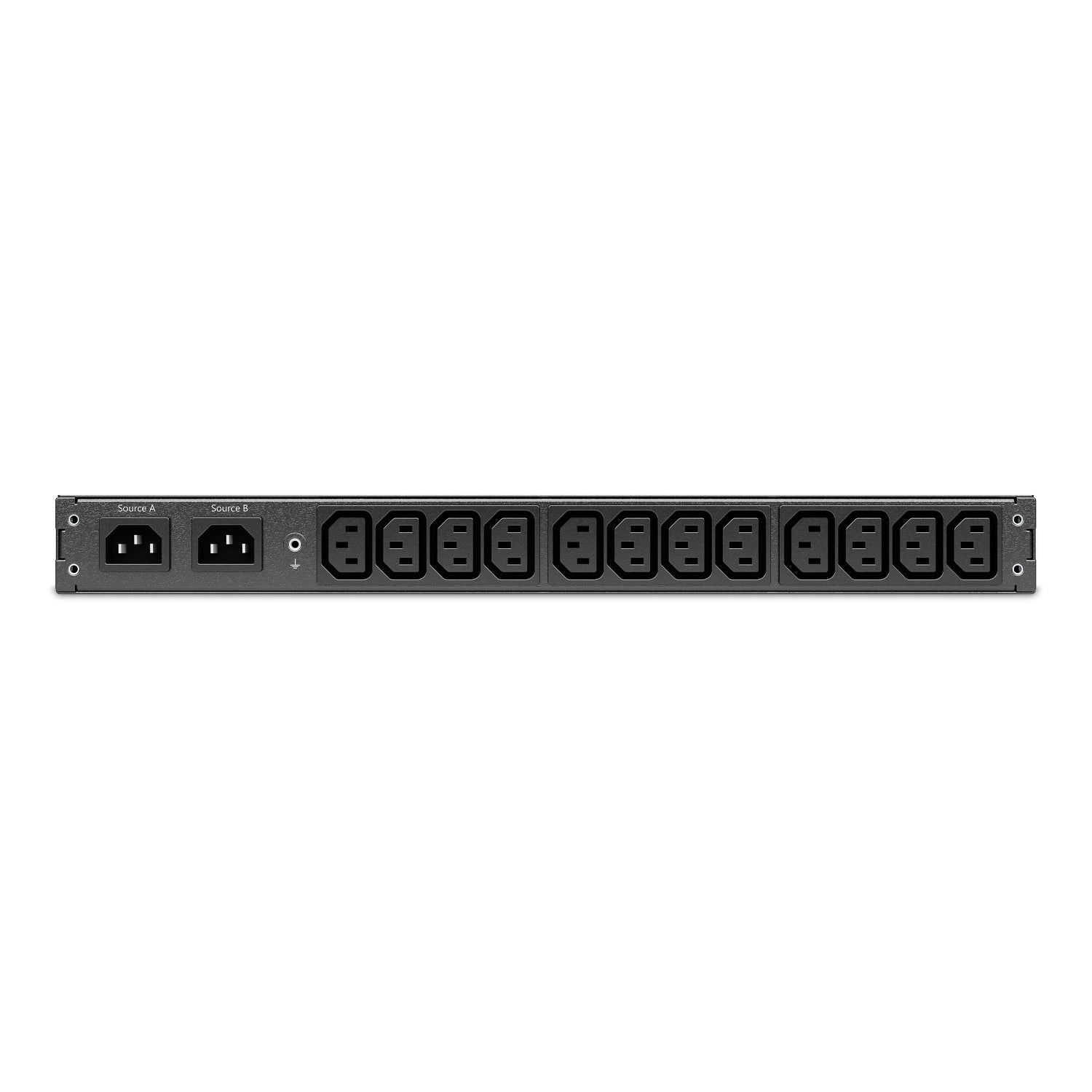 APC Rack-ATS – 230 V, 10 A, C14 IN, 12× C13 OUT, 1U – Schwarz