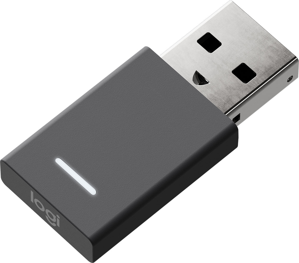 Logitech Unifying + Audio-Empfänger – Headset-Dongle, Graphit, für Microsoft Teams