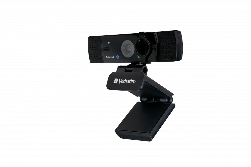 Verbatim AWC-03 Webcam – 4K Ultra HD, 30 fps, Autofokus, USB 2.0, Sichtschutz – Schwarz