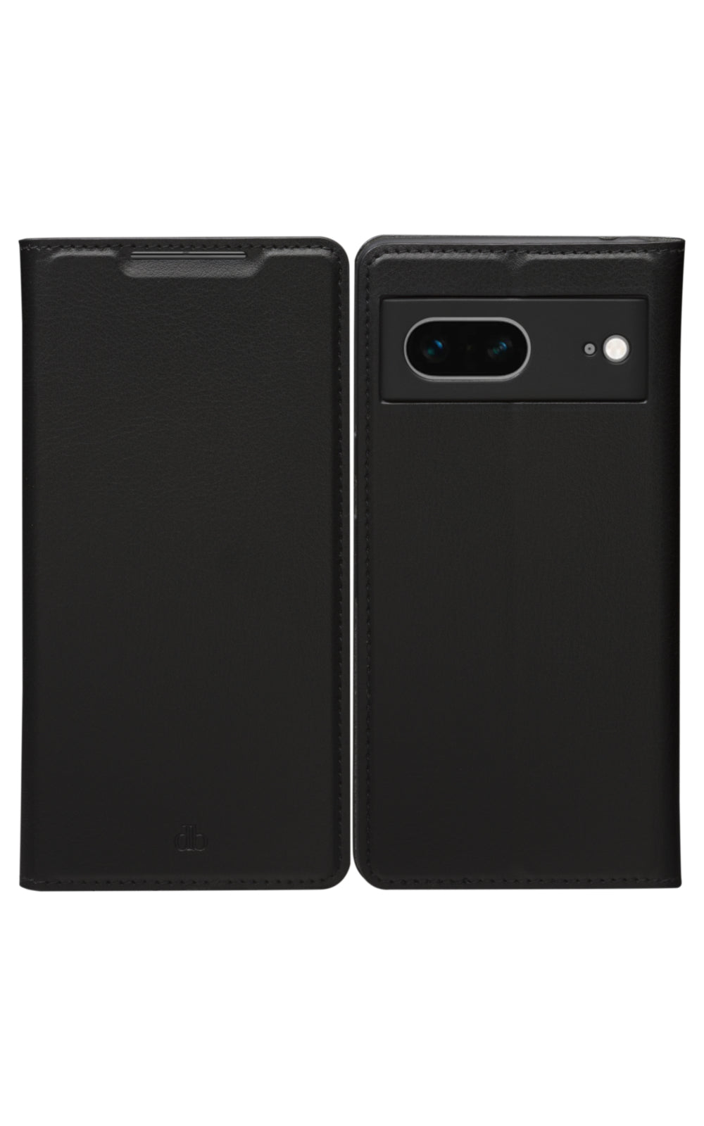 dbramante1928 Wallethülle – für Google Pixel 7, mit Ständer, 3 Kartenfächer, Leder, schwarz