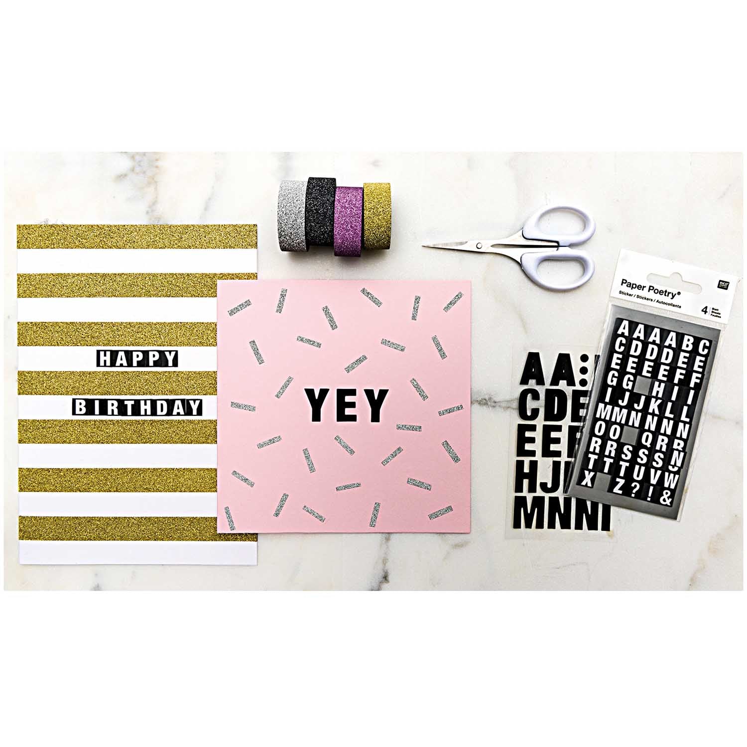 Rico Design Washi Tape – 15 mm × 5 m, mehrfarbig, Papier, 10 Rollen