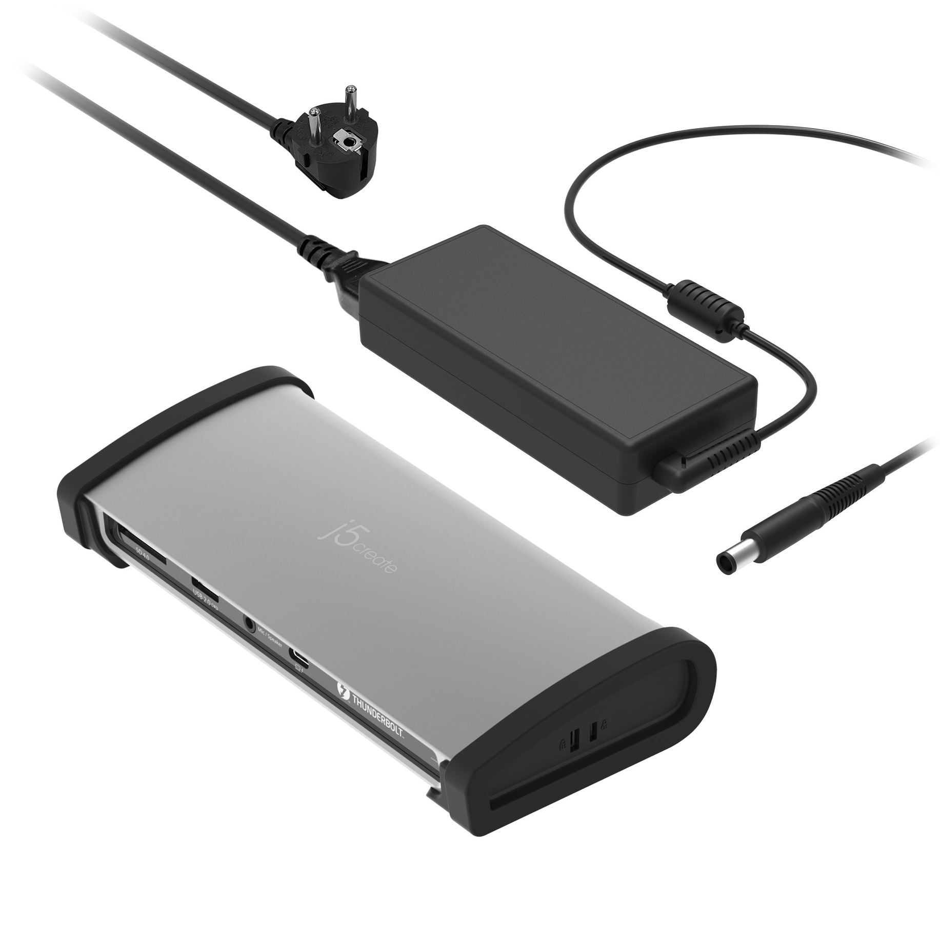 j5create JTD562-EN Dockingstation – Thunderbolt 4, 4× USB-A, 96 W PD, GbE, SD/microSD, 3,5 mm Audio, TB4 × 3