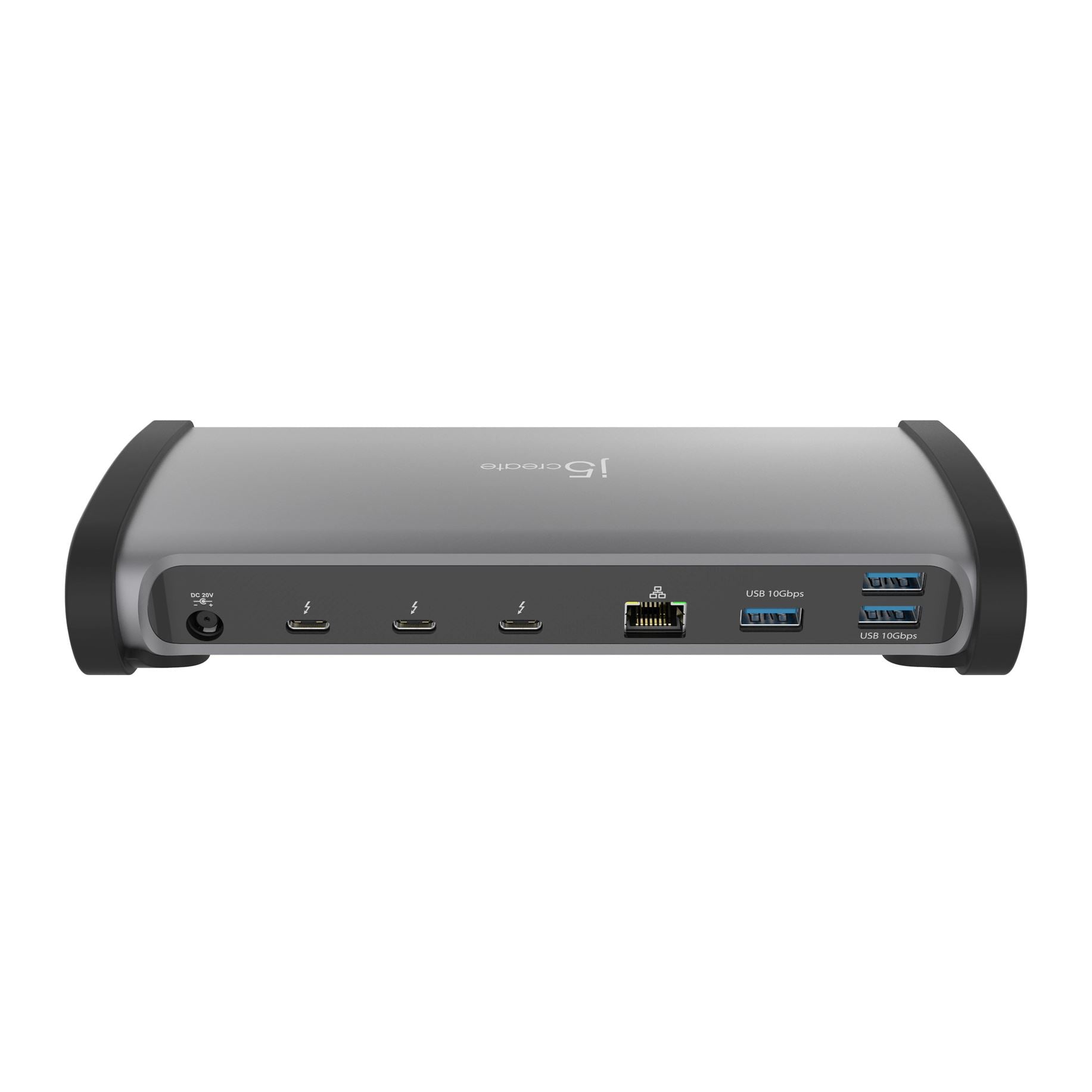 j5create JTD562-FN Dockingstation – Thunderbolt 4, 1× USB-A, 3× USB-C, 96 W PD, GbE, 3,5 mm Audio