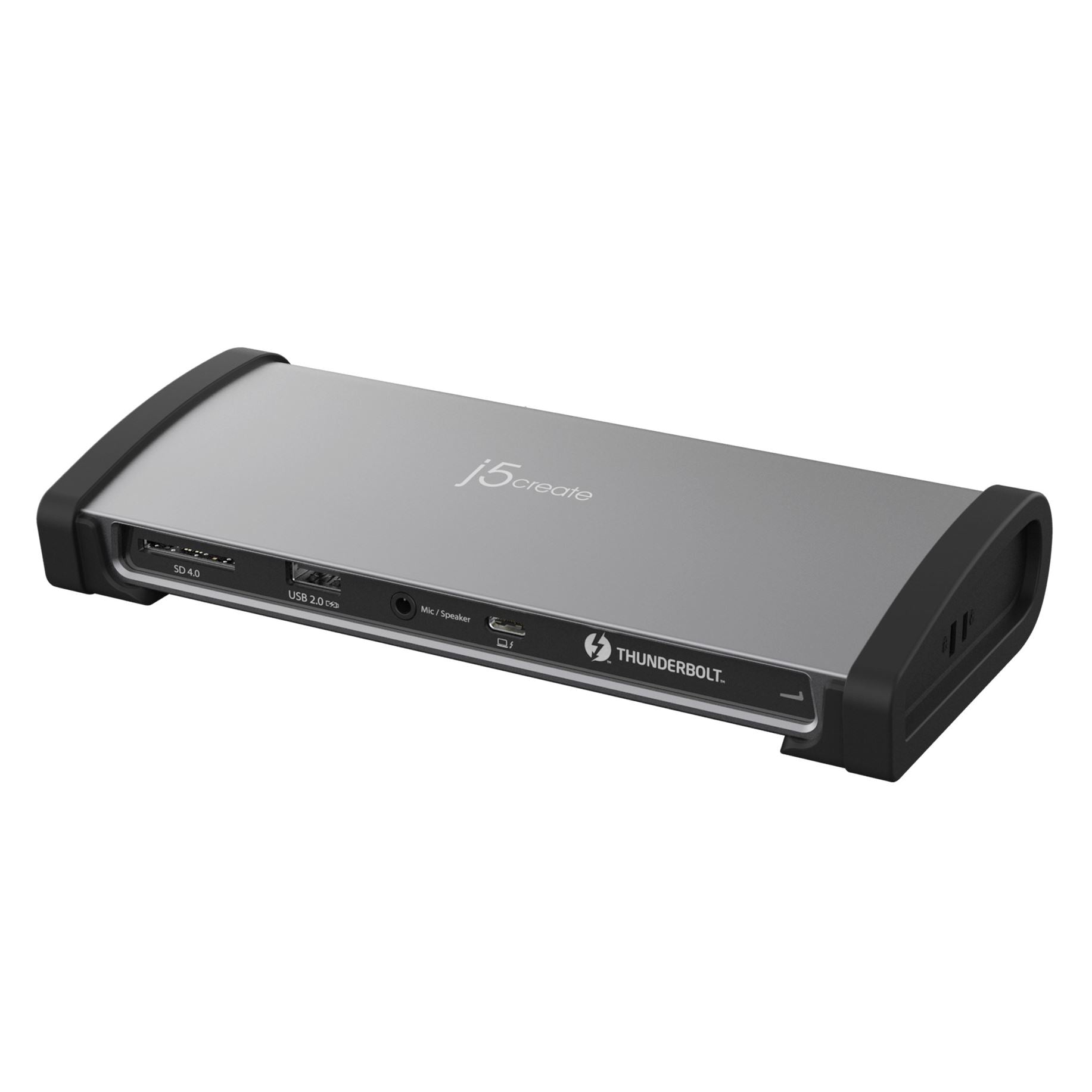 j5create JTD562-FN Dockingstation – Thunderbolt 4, 1× USB-A, 3× USB-C, 96 W PD, GbE, 3,5 mm Audio