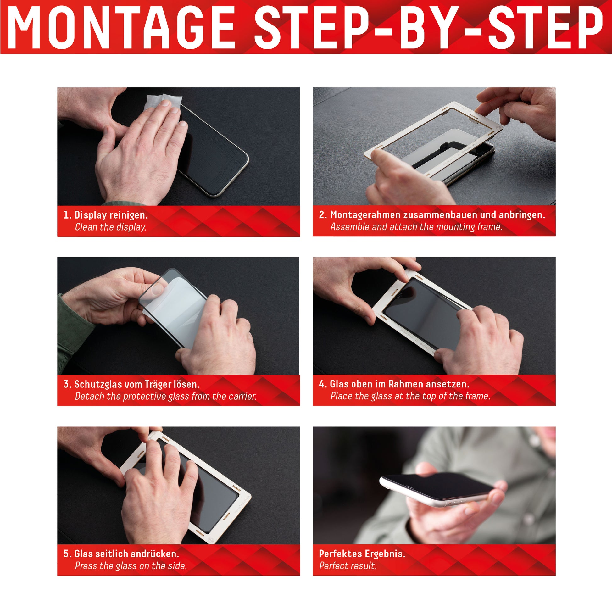 Displex Displayschutz (Panzerglas), Hüllenfreundlich – für iPhone 13 Pro Max/iPhone 14 Plus – mit Applikator