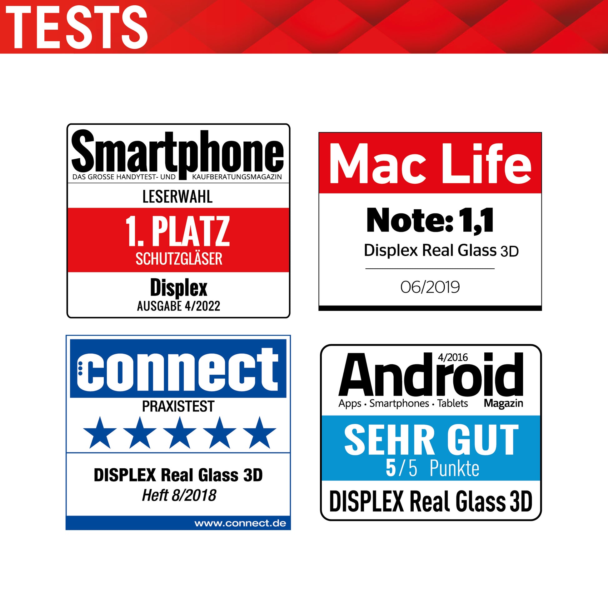 Displex Displayschutz (Panzerglas), Full Cover – für iPhone 13 Pro Max/iPhone 14 Plus – mit Applikator