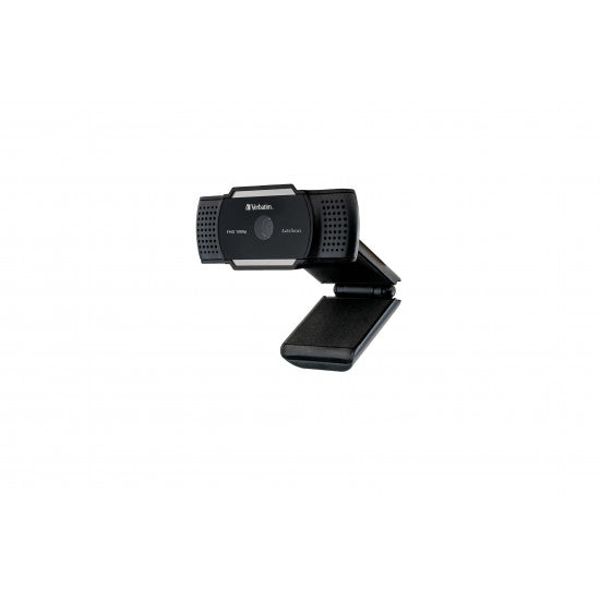 Verbatim AWC-01 Webcam – 2K, 30 fps, Autofokus, USB 2.0, Sichtschutz – Schwarz