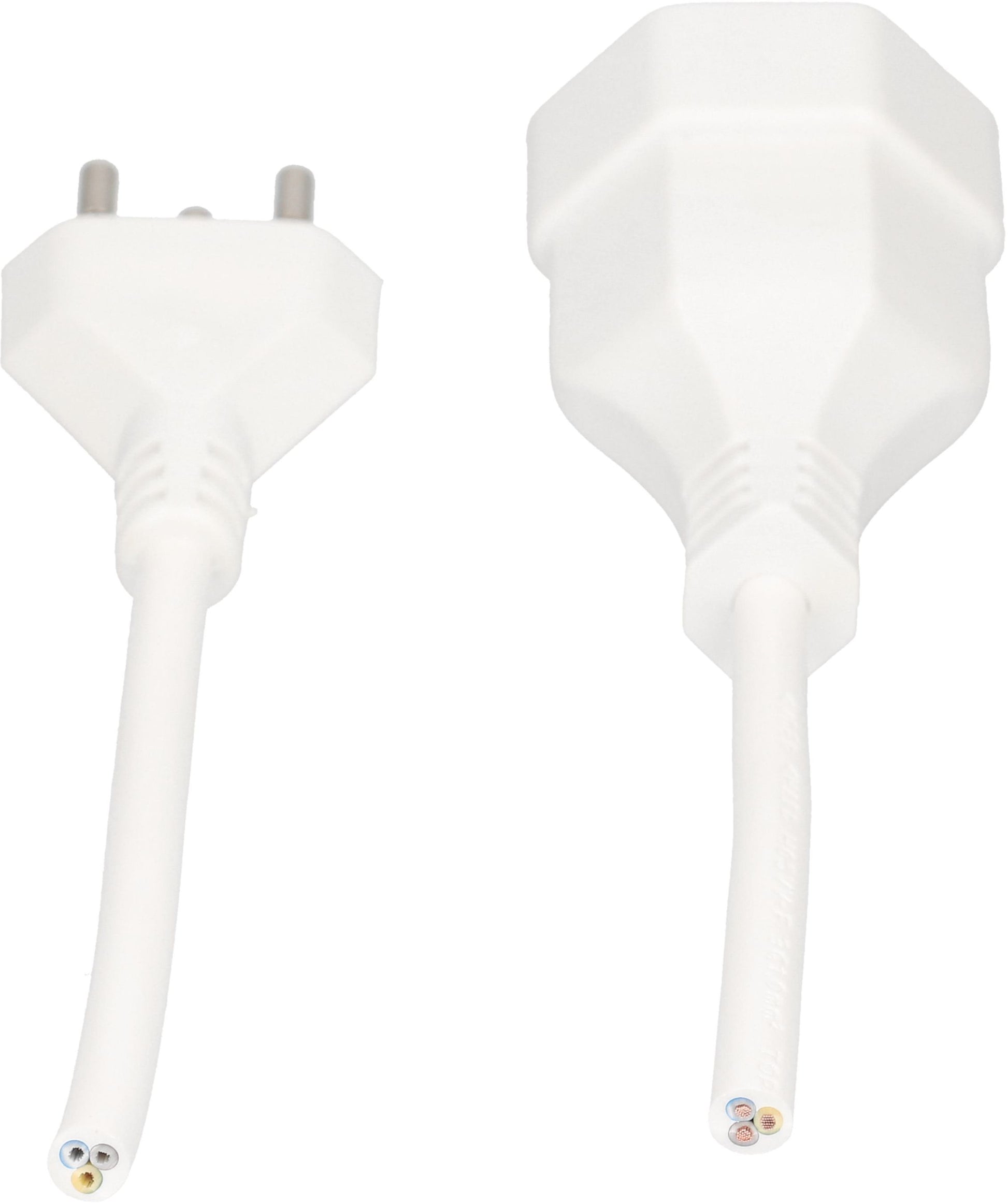 Max Hauri AG Max Hauri Verlängerungskabel T12–T13, 0,25 m, 1 mm², mit Kinderschutz, angespritzt – weiss