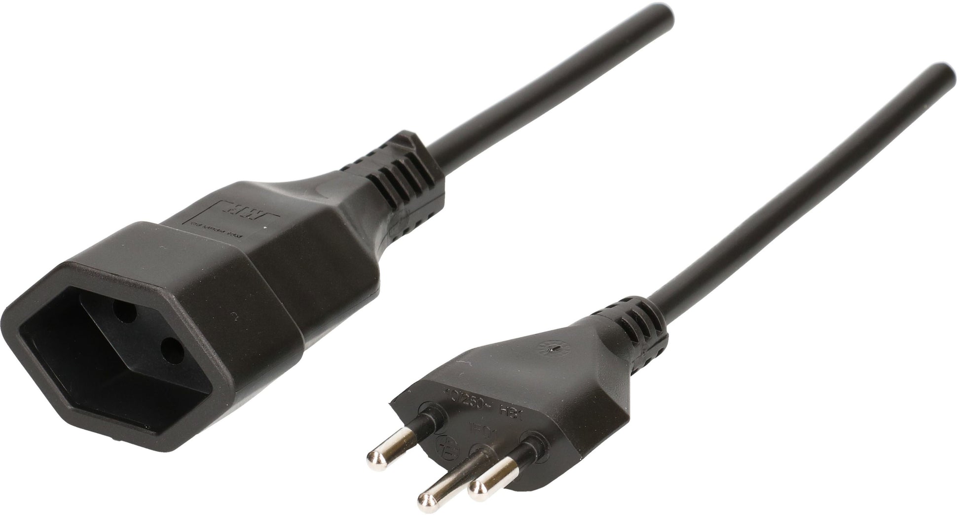 Max Hauri AG Max Hauri Verlängerungskabel – T13–T13, 0,25 m, 3×1 mm², schwarz