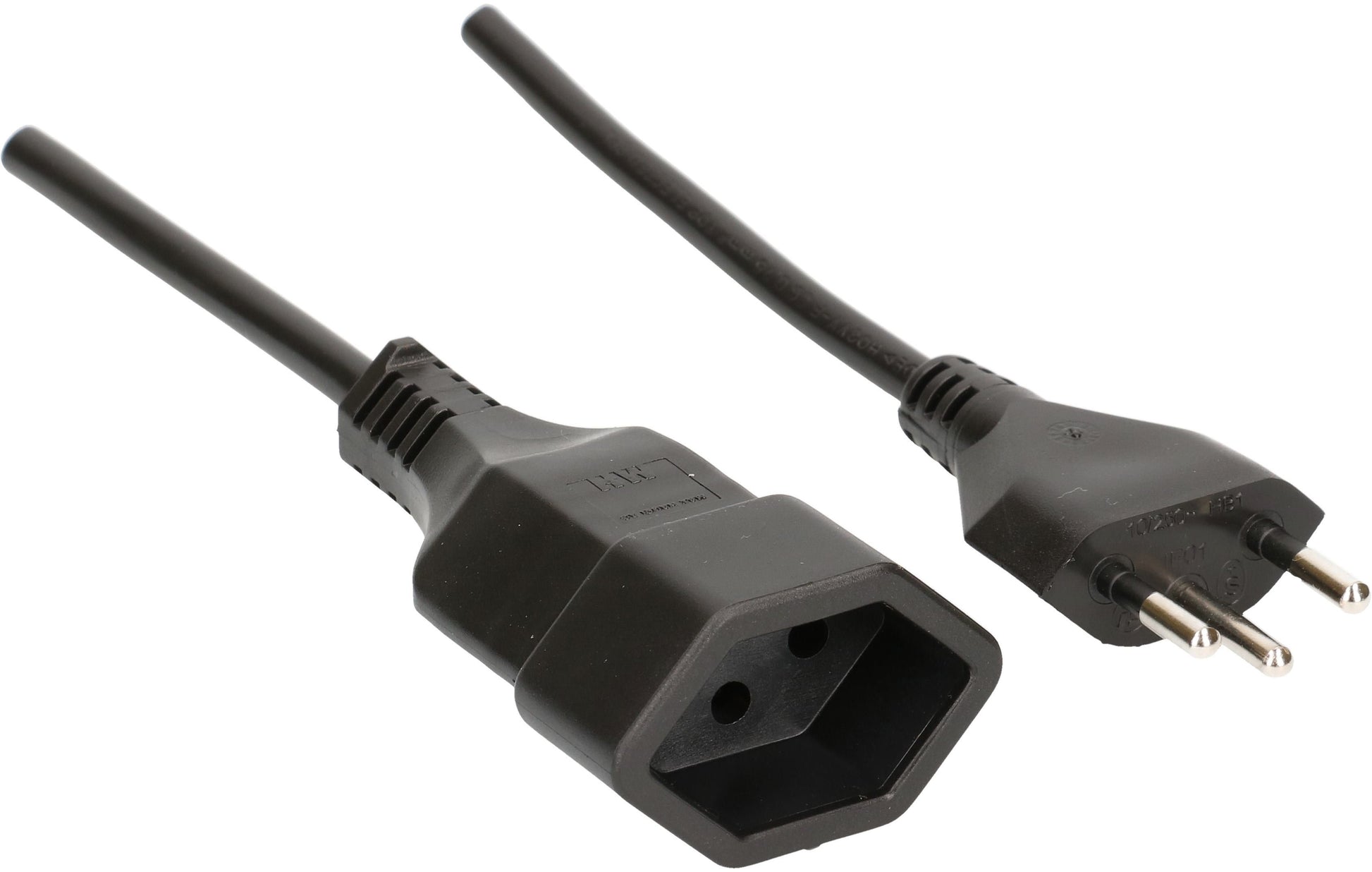 Max Hauri AG Max Hauri Verlängerungskabel – T13–T13, 0,25 m, 3×1 mm², schwarz