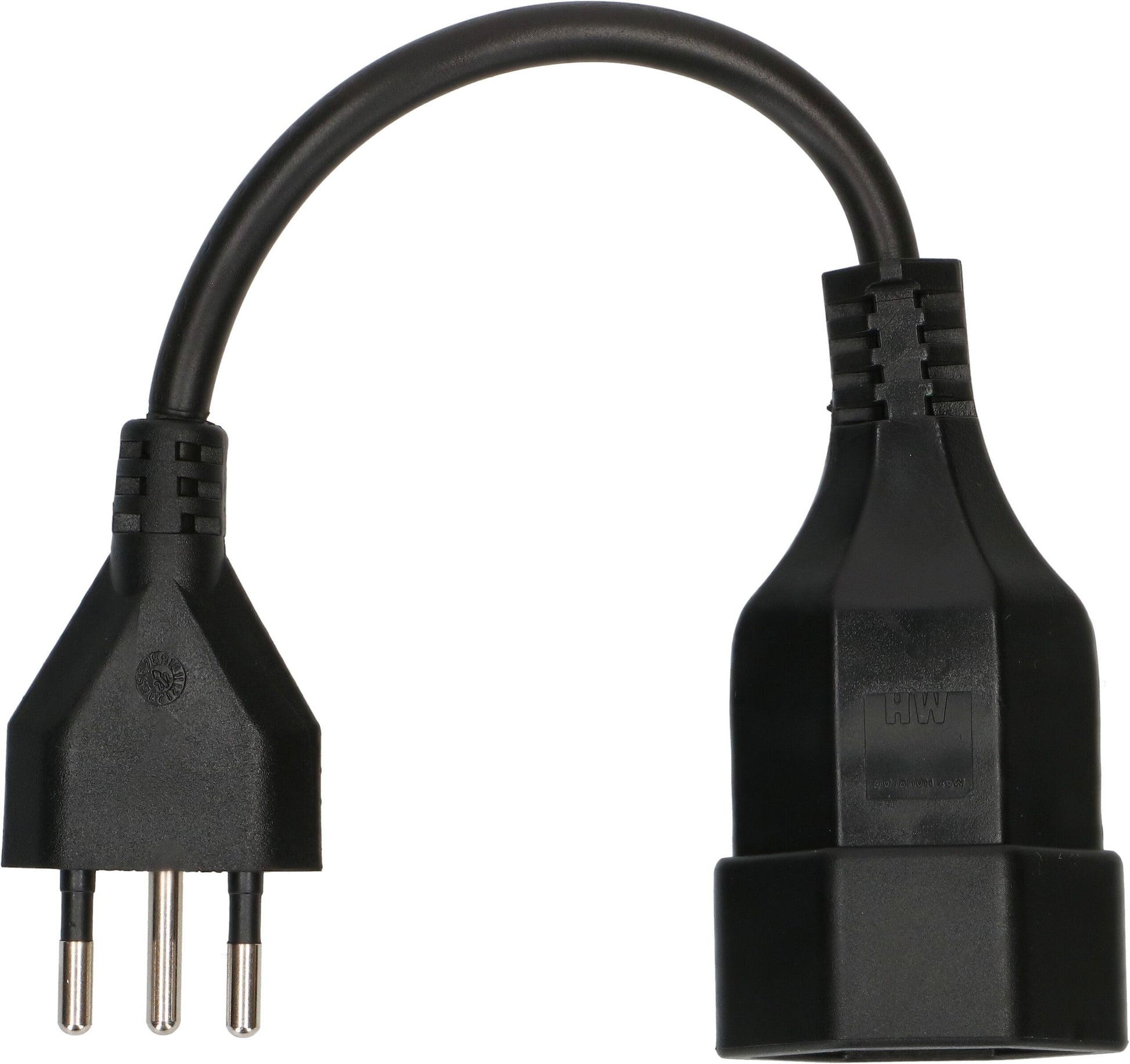 Max Hauri AG Max Hauri Verlängerungskabel – T13–T13, 0,25 m, 3×1 mm², schwarz