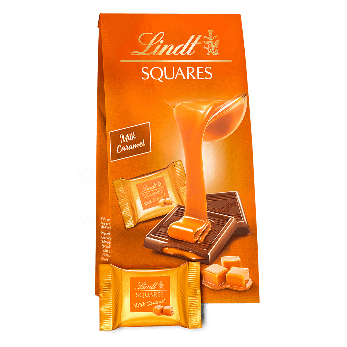 Lindt SQUARES Pralinés – Milch Karamell, Geschenkbox