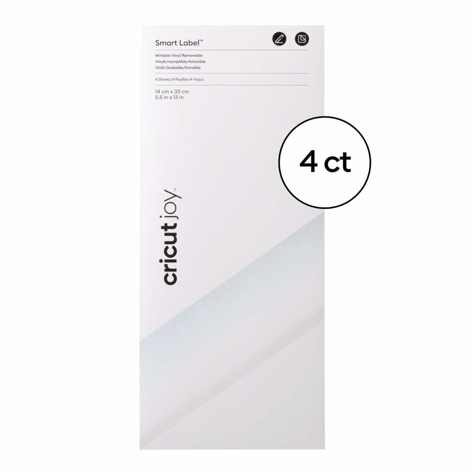 Cricut Vinylfolie (selbstklebend), transparent, ablösbar, 14 × 33 cm, 4 Stk.