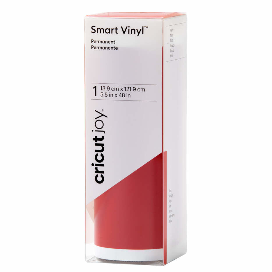 Cricut Vinylfolie matt – Rot – 13,9 × 121,9 cm – für Cricut Joy Schneideplotter