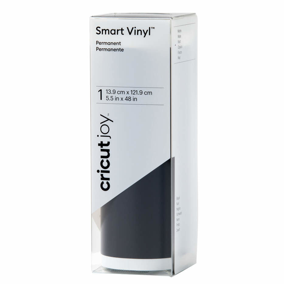 Cricut Vinylfolie – permanent, schwarz – 139 × 1219 mm – für CRICUT JOY Schneideplotter