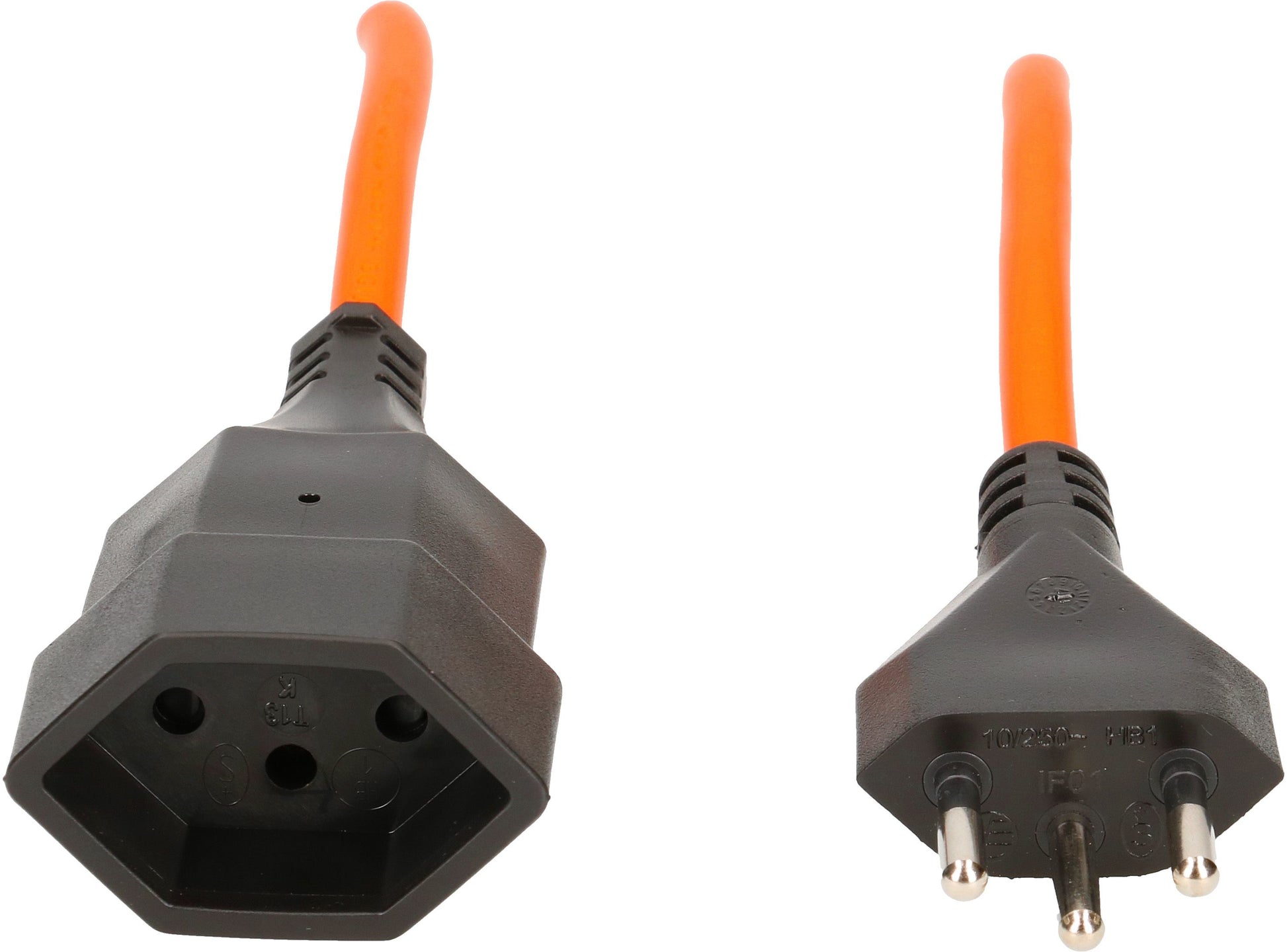 Max Hauri AG Max Hauri Verlängerungskabel – T12–T13, 25 m, mit Kinderschutz, 3×1,5 mm², Orange