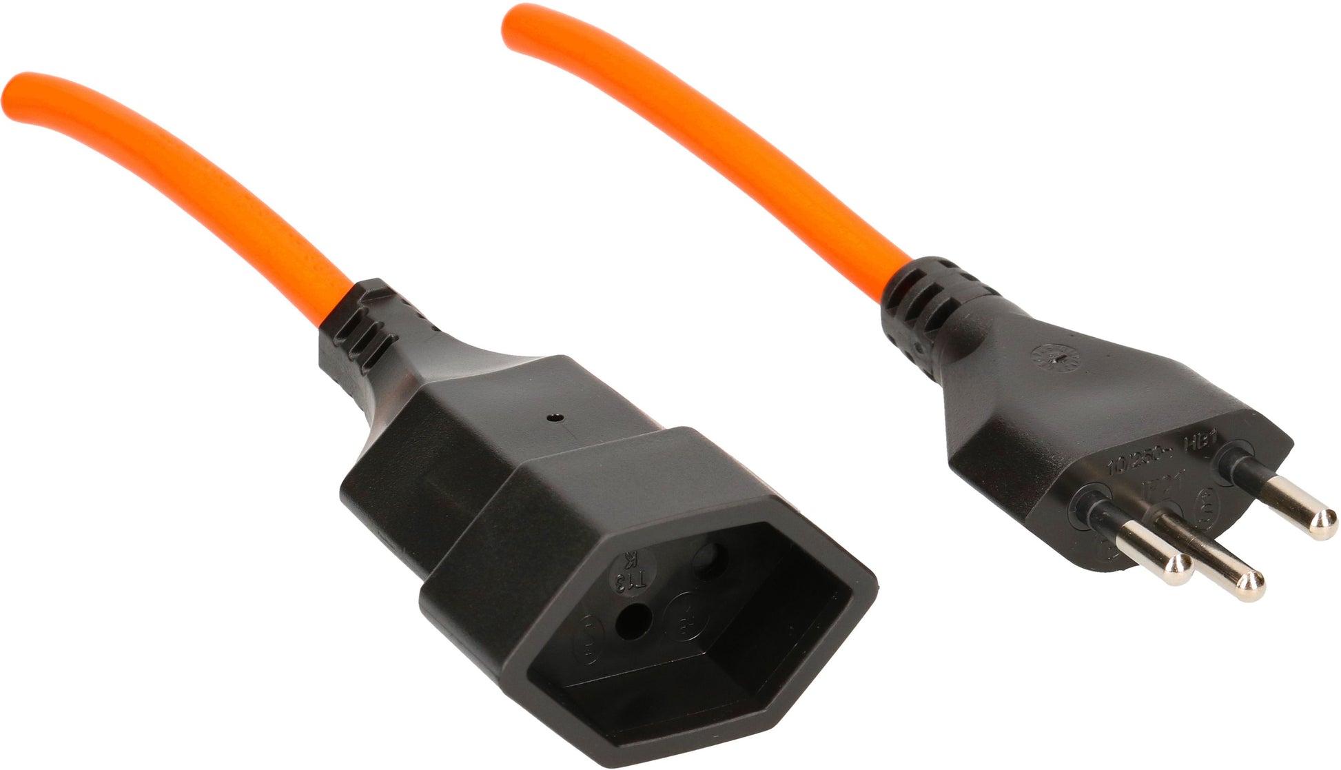 Max Hauri AG Max Hauri Verlängerungskabel – T12–T13, 25 m, mit Kinderschutz, 3×1,5 mm², Orange