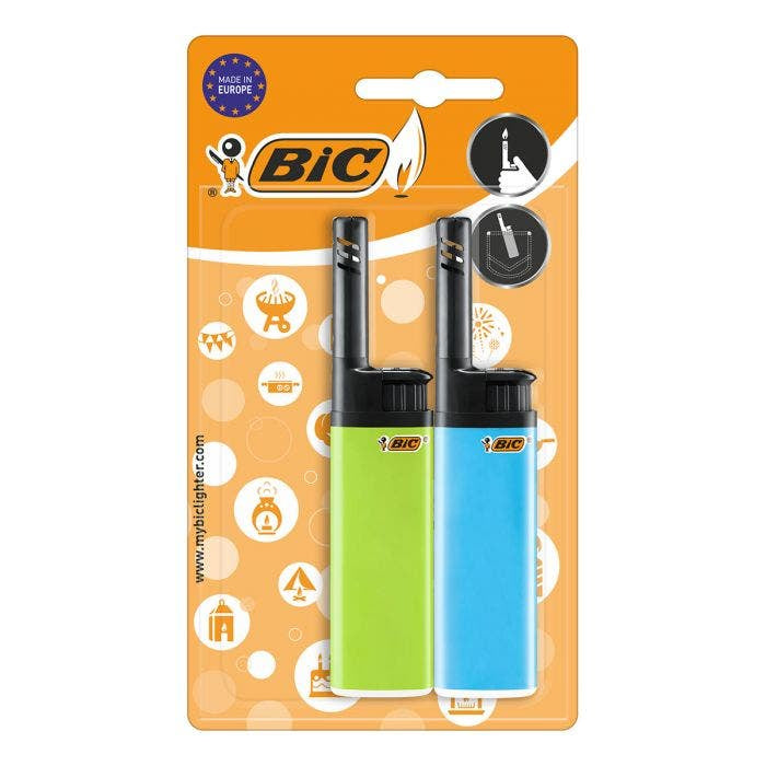 BIC Feuerzeug J38 – mehrfarbig – Kunststoff – 2 Stk