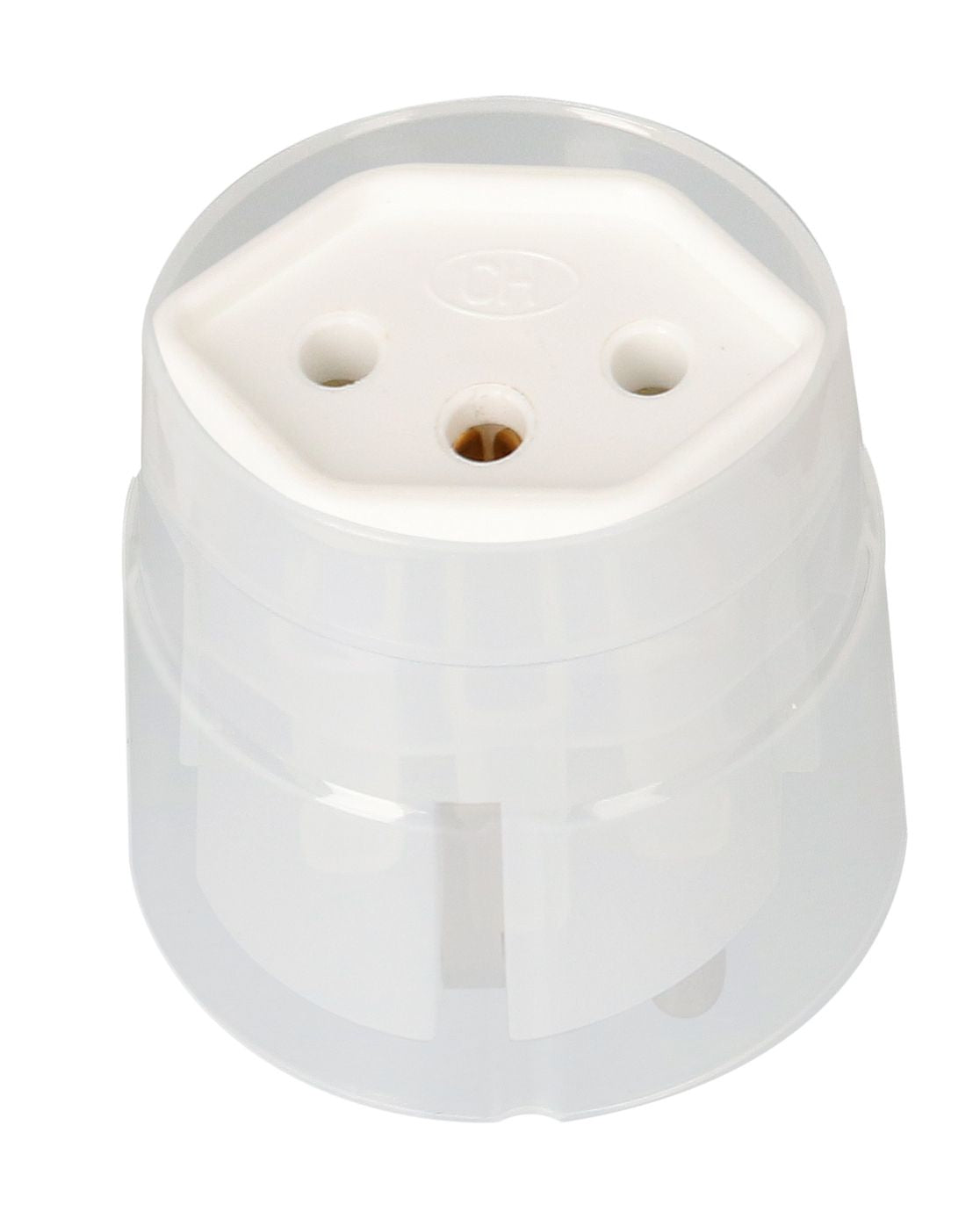 Max Hauri AG Max Hauri 163656 Fixadapter T13 zu Schuko – 10 A, 230 V, 2300 W, 3-polig (geerdet), Weiss