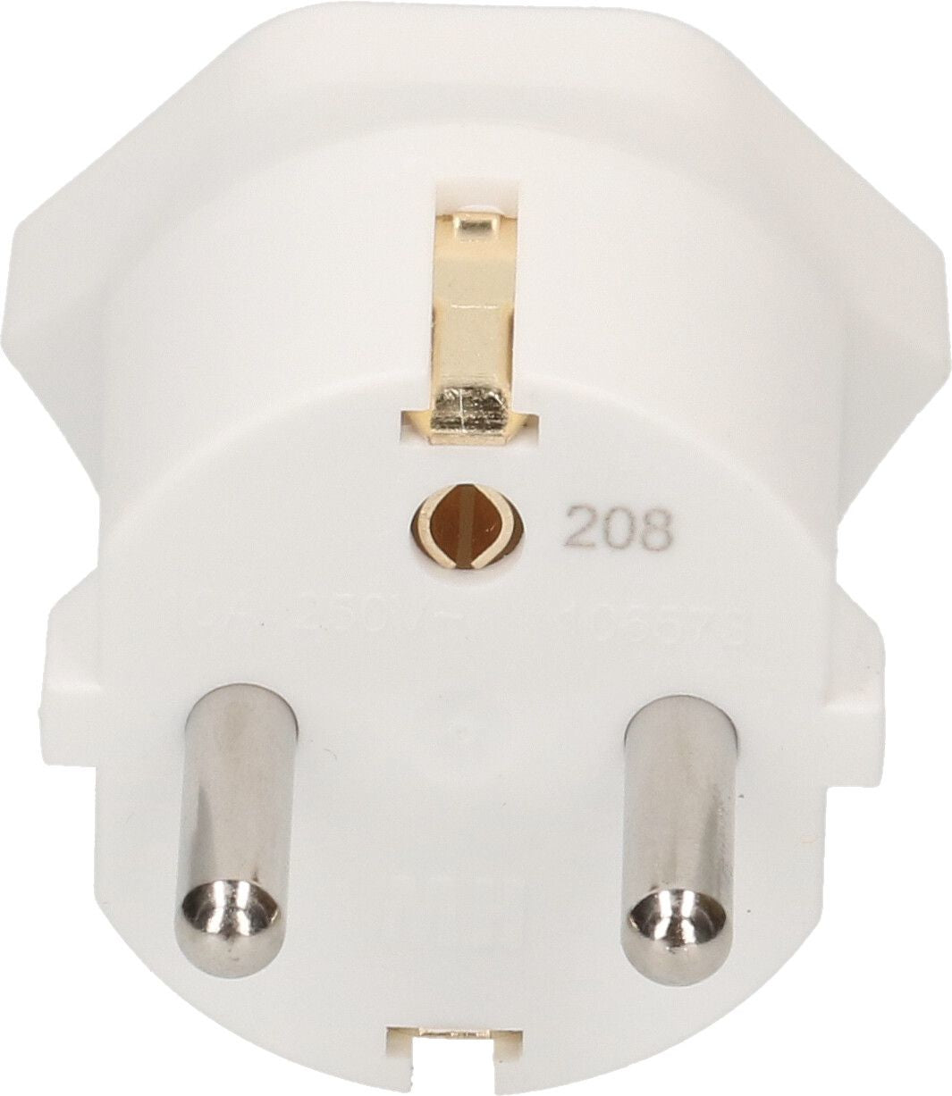Max Hauri AG Max Hauri 163656 Fixadapter T13 zu Schuko – 10 A, 230 V, 2300 W, 3-polig (geerdet), Weiss