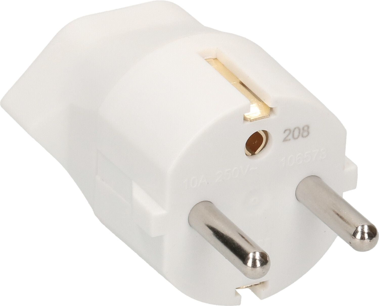 Max Hauri AG Max Hauri 163656 Fixadapter T13 zu Schuko – 10 A, 230 V, 2300 W, 3-polig (geerdet), Weiss