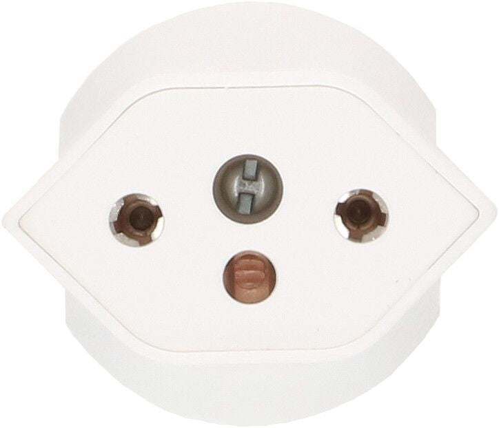Max Hauri AG Max Hauri 163656 Fixadapter T13 zu Schuko – 10 A, 230 V, 2300 W, 3-polig (geerdet), Weiss