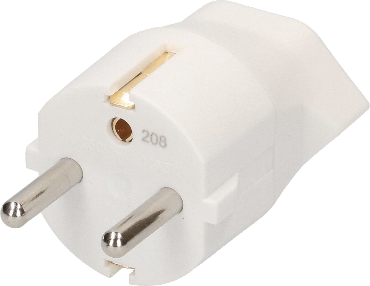 Max Hauri AG Max Hauri 163656 Fixadapter T13 zu Schuko – 10 A, 230 V, 2300 W, 3-polig (geerdet), Weiss