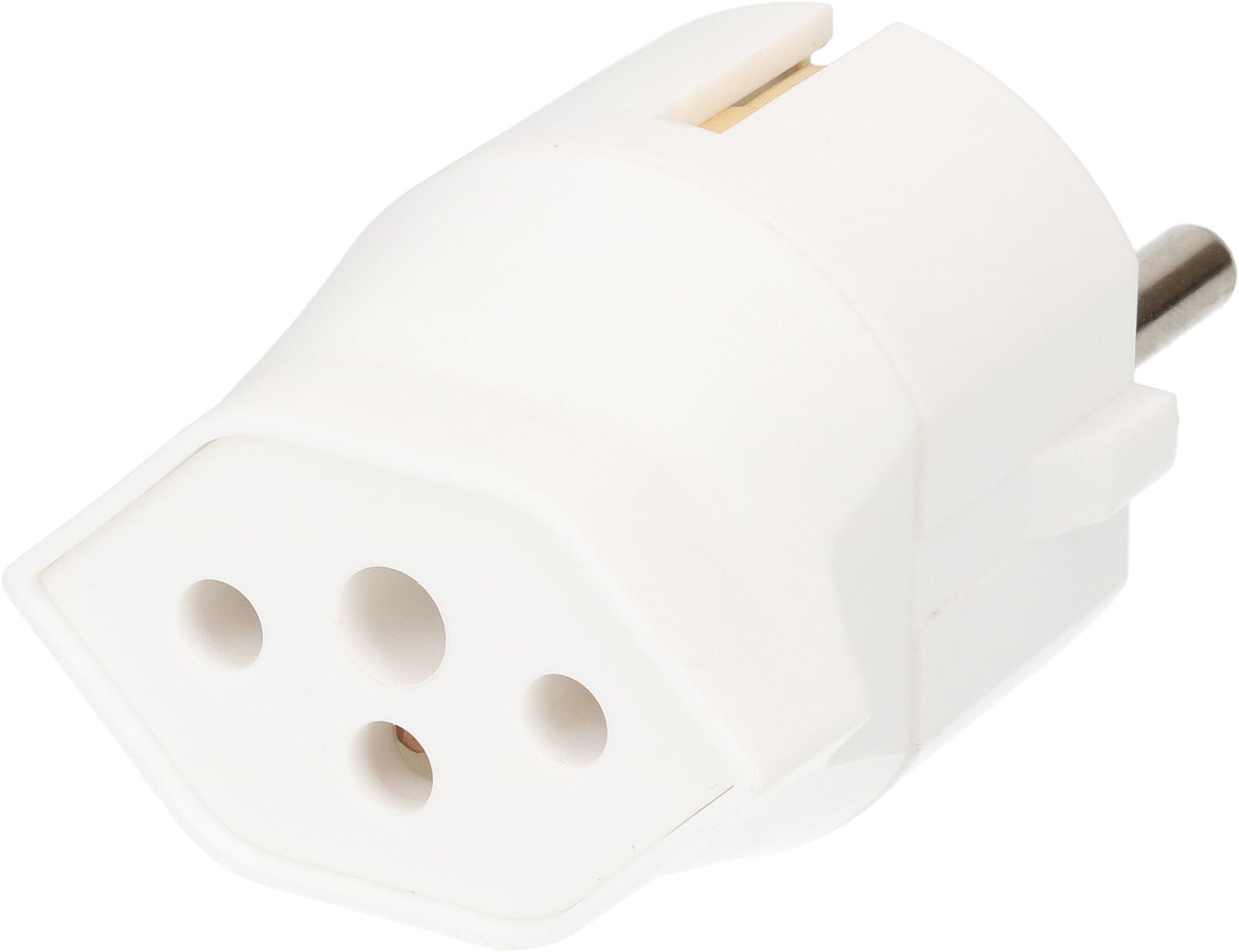 Max Hauri AG Max Hauri 163656 Fixadapter T13 zu Schuko – 10 A, 230 V, 2300 W, 3-polig (geerdet), Weiss
