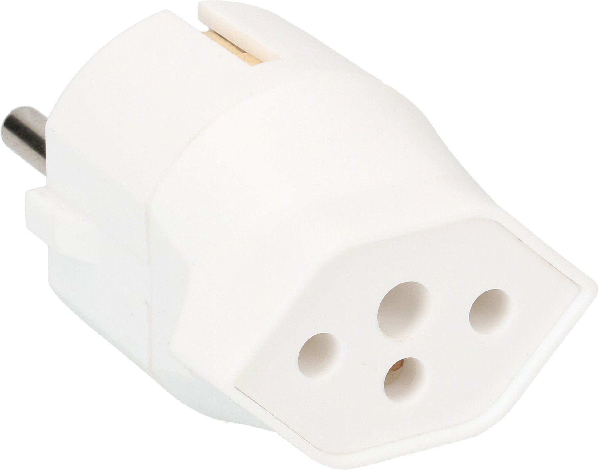 Max Hauri AG Max Hauri 163656 Fixadapter T13 zu Schuko – 10 A, 230 V, 2300 W, 3-polig (geerdet), Weiss