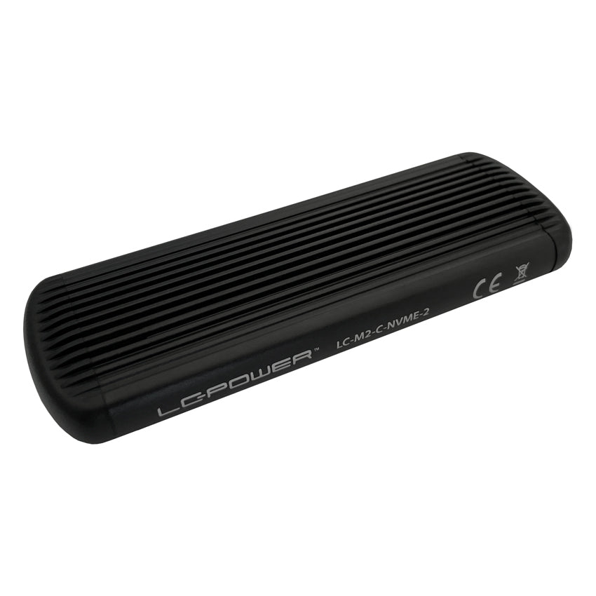 LC-Power LC-M2-C-NVME-2 – 1-Bay Desktop SSD-Gehäuse – NVMe M.2, USB 3,2 Gen 2 (10 Gbit/s), USB-C