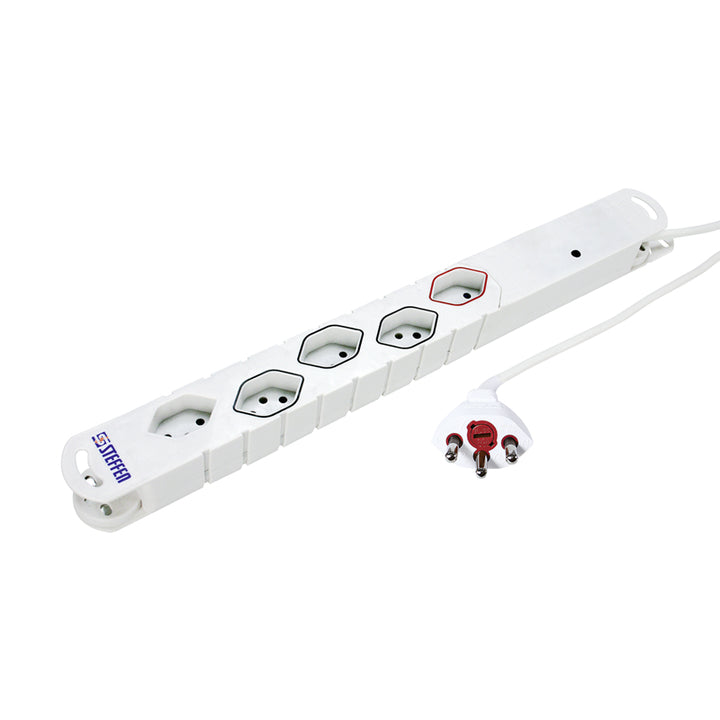 Steffen STEBA VARIABL – Steckdosenleiste Master-Slave, 5× T13, ohne Schalter, 3 m, Stecker T12, IP20