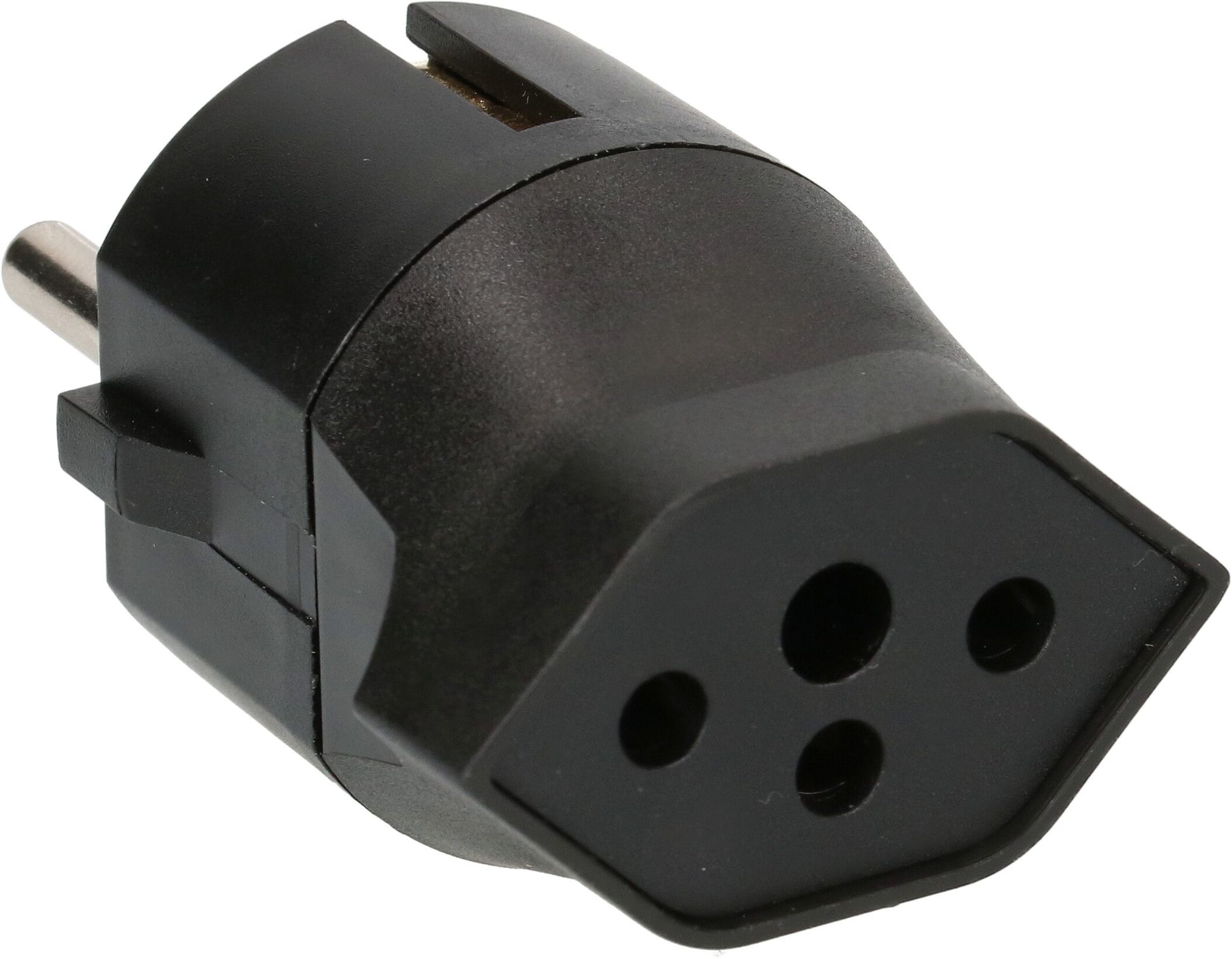 Max Hauri AG 163655 Fixadapter T13 zu Schuko – 230 V, 10 A, 3-polig, Schwarz
