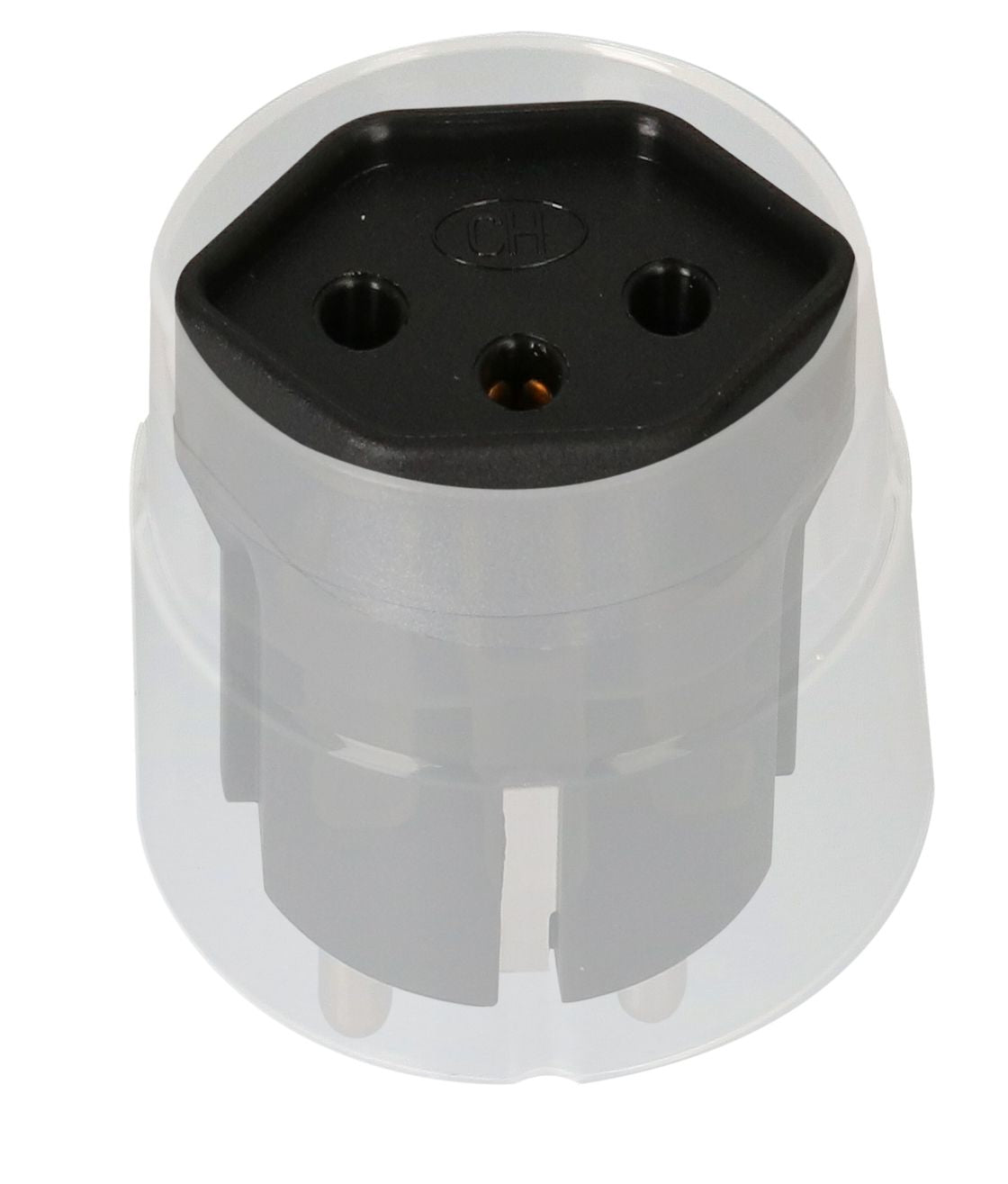 Max Hauri AG 163655 Fixadapter T13 zu Schuko – 230 V, 10 A, 3-polig, Schwarz