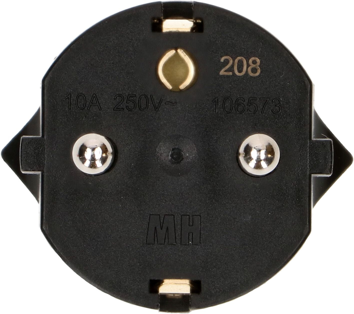 Max Hauri AG 163655 Fixadapter T13 zu Schuko – 230 V, 10 A, 3-polig, Schwarz