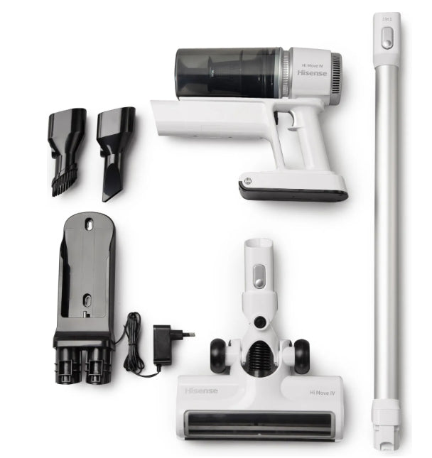 Hisense Kabelloser Staubsauger SHVC6134W, 2-in-1 – 35 Min., 30 AW, Behälter 0,5 l