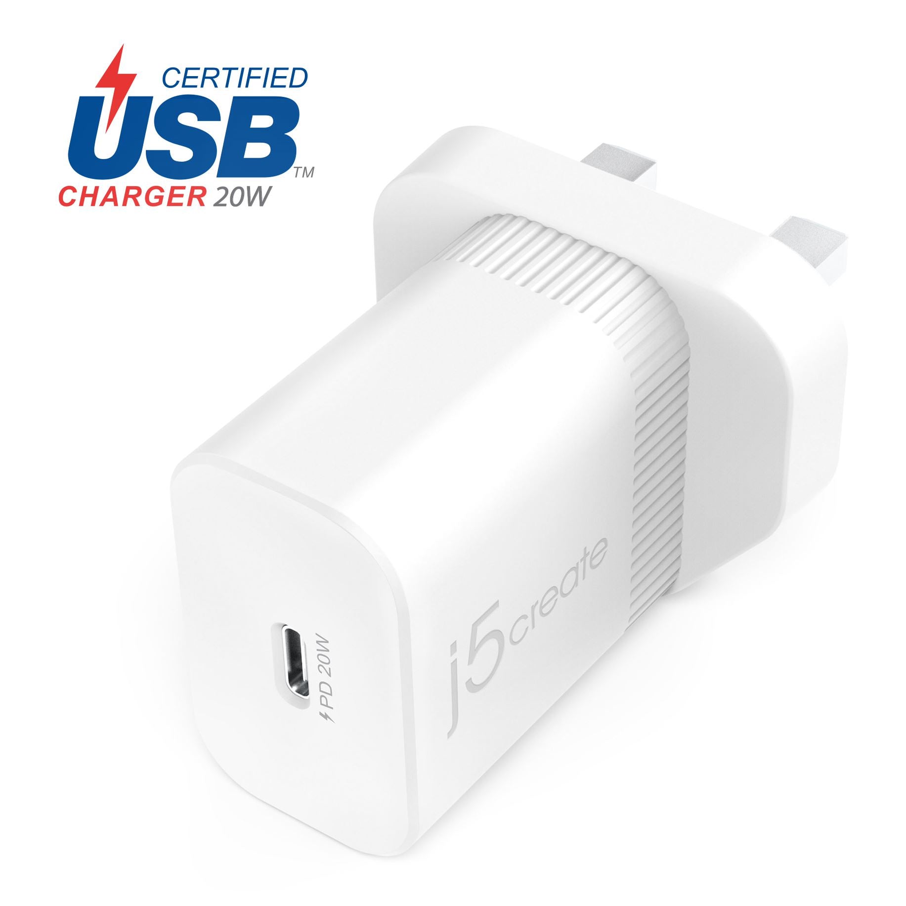 j5create Netzteil (UK) – 20 W, 1× USB-C, PD
